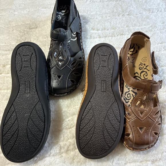 Propet Women's Cutout Sandals - Black and Brown - Picture 3 of 5